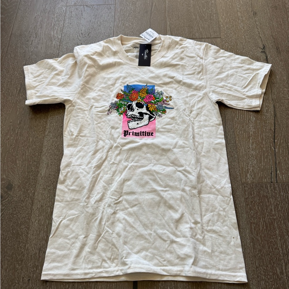 Primitive truth Cream T-Shirt with Logo